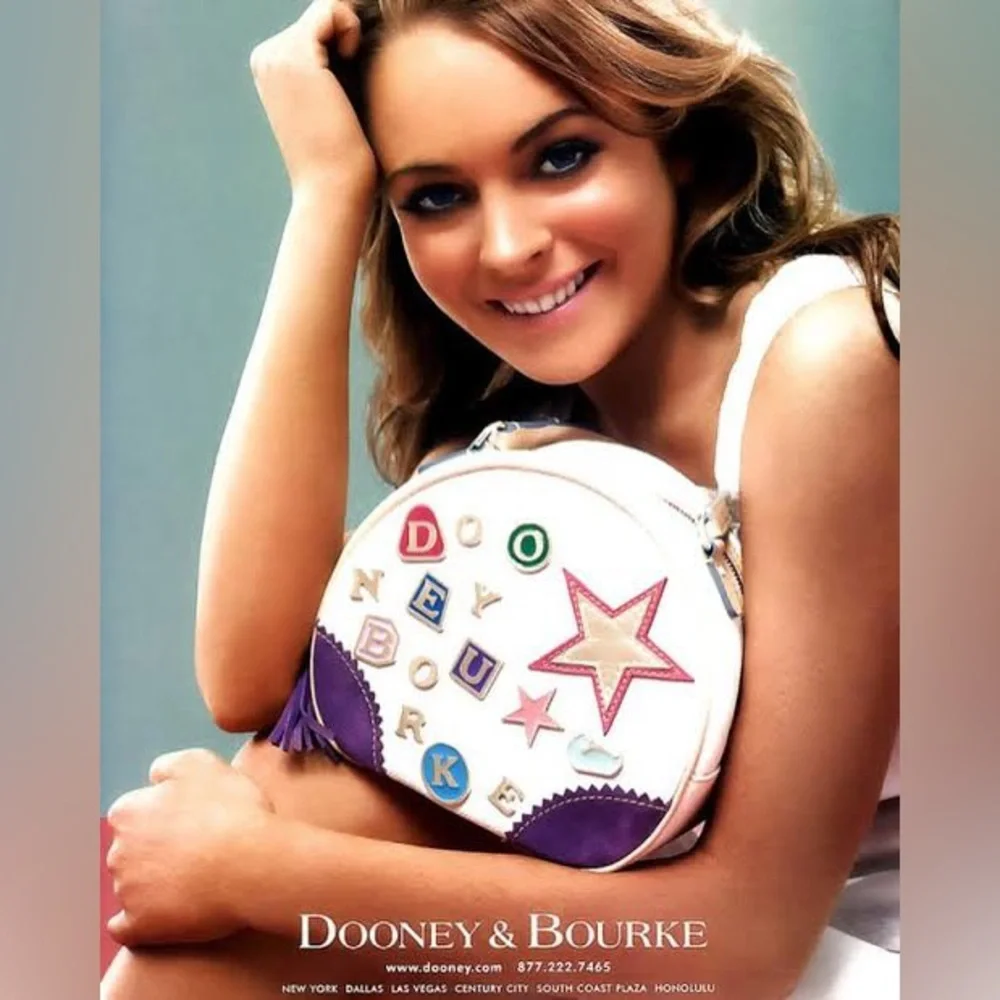Rare Vintage Y2K Limited Ed. Dooney & Bourke x Lindsey Lohan Collab, IT BAG - Picture 3 of 14